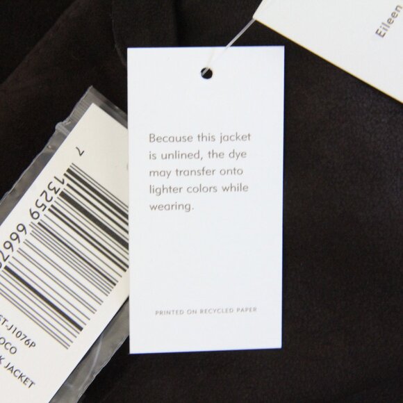 Eileen Fisher Jacket NEW Women Brown Goat Suede Coat medium petite PM - Picture 14 of 15